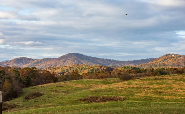 North Georgia rolling hills in fall color